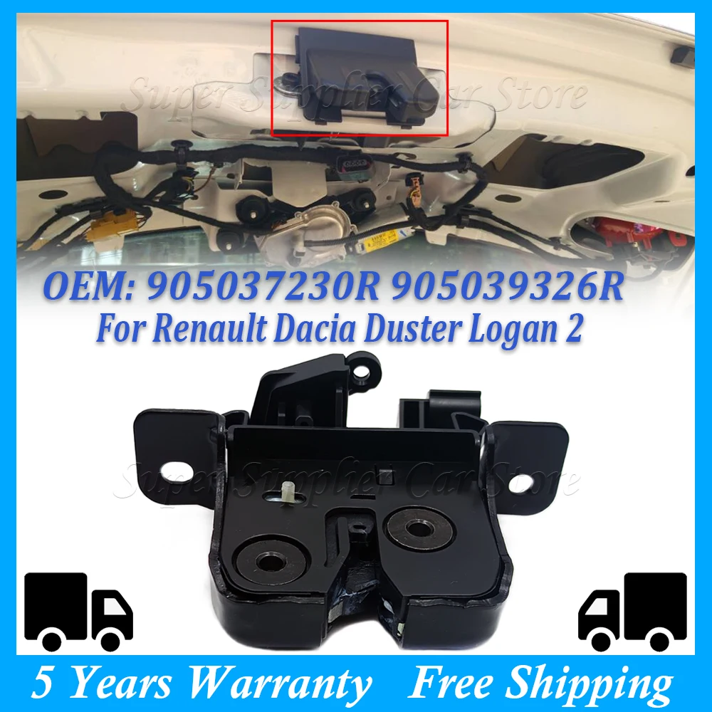 New For Renault Dacia Duster Logan 2 905037230R 905039326R Trunk Door Lid Lock Latch Actuator Motor Tailgate Liftgate Boot Hatch