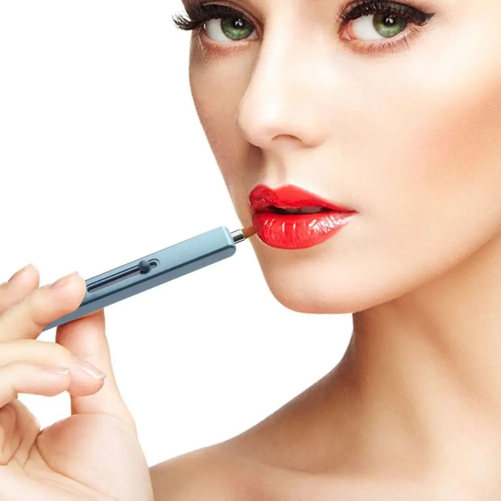 Aplicador de sombra de ojos para mujer, delineador de labios de belleza, cepillo de brillo de labios, cepillo de lápiz labial, cepillo cosmético retráctil