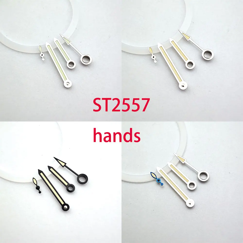 Watch hands ST2557 GMT hands C3 luminous hands for ST2555/ST2557 movement replacement parts