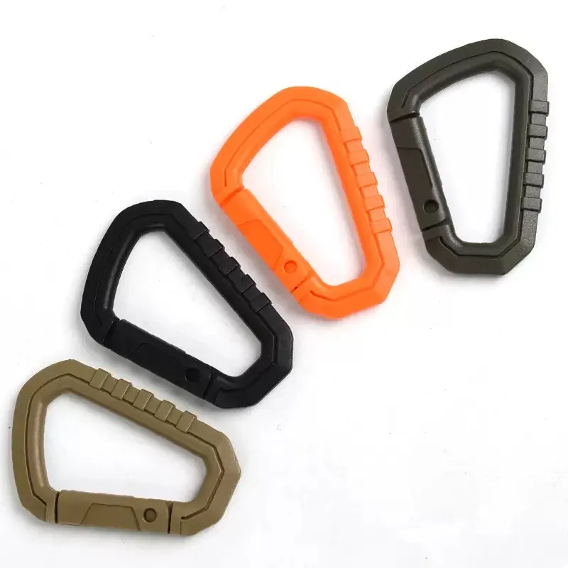 Tactical Carabiner Molle Clip Plastic Buckle ITW Keychain D-Ring Hard Hook Spring Snap EDC Gear Camping Hiking Outdoor Tools