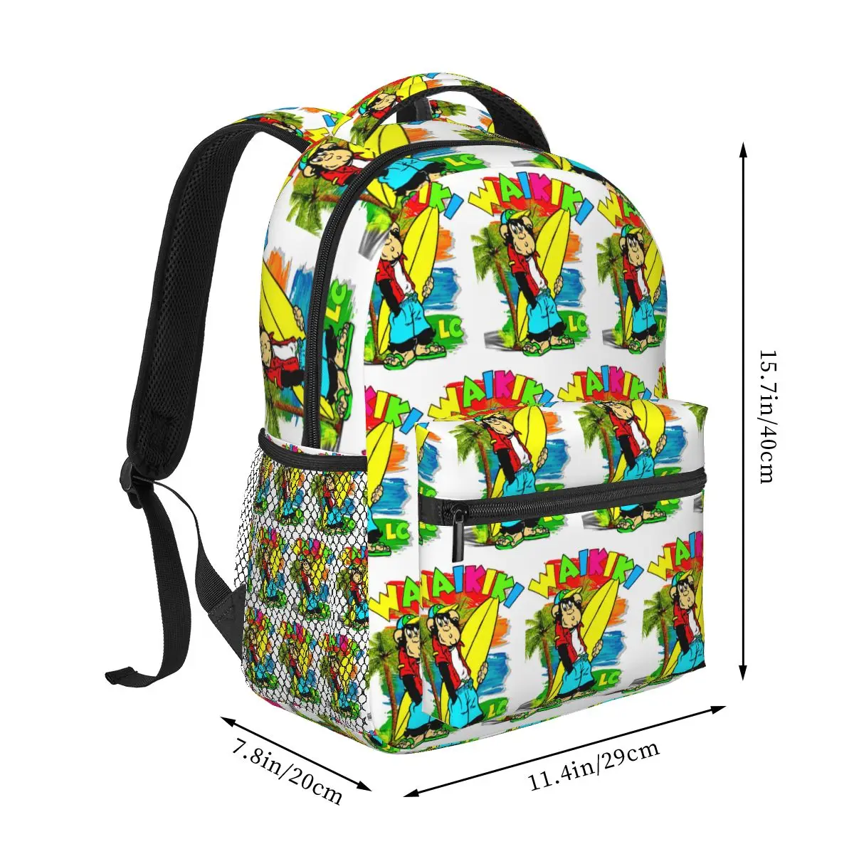 Lc Waikiki Monkey Graphic Backpack Hot Sale Daypack Large Capacity Boys Girls BookBag School Bag Shoulder Bags for Men Women