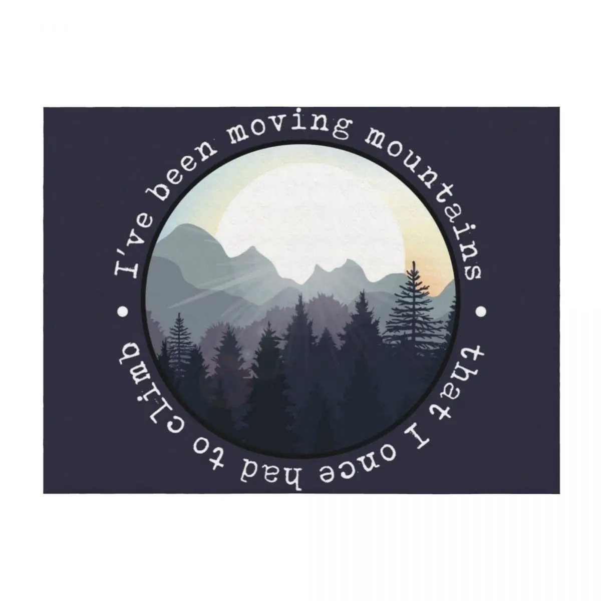 

I've Been Moving Mountains Throw Blanket Comforter warm winter Luxury christmas gifts Blankets