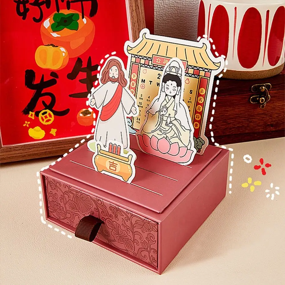 Desktop Organizer God Blessing Desk Calendar Schedule Planner Yearly Agenda Devout Prayer Calendar Time Planner To-do lists