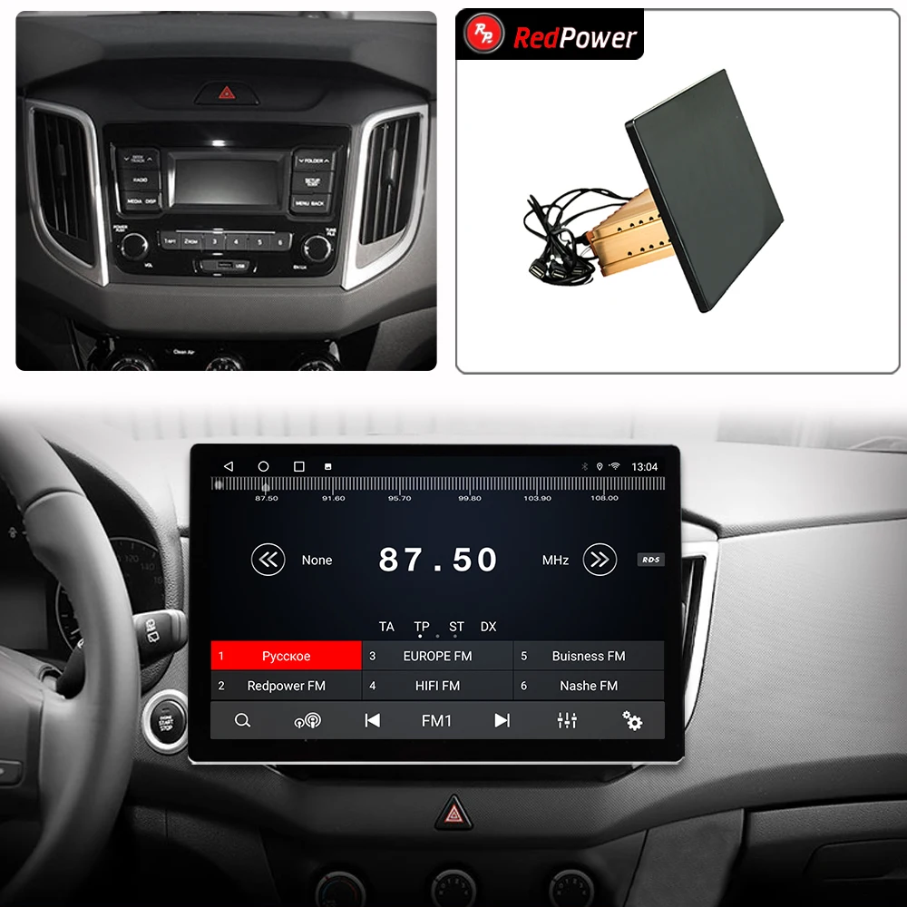 12.95 inch redpower HiFi car radio for Hyundai Creta ix25 2015 2019 Android 10.0 DVD player audio video DSP CarPlay 2 Din