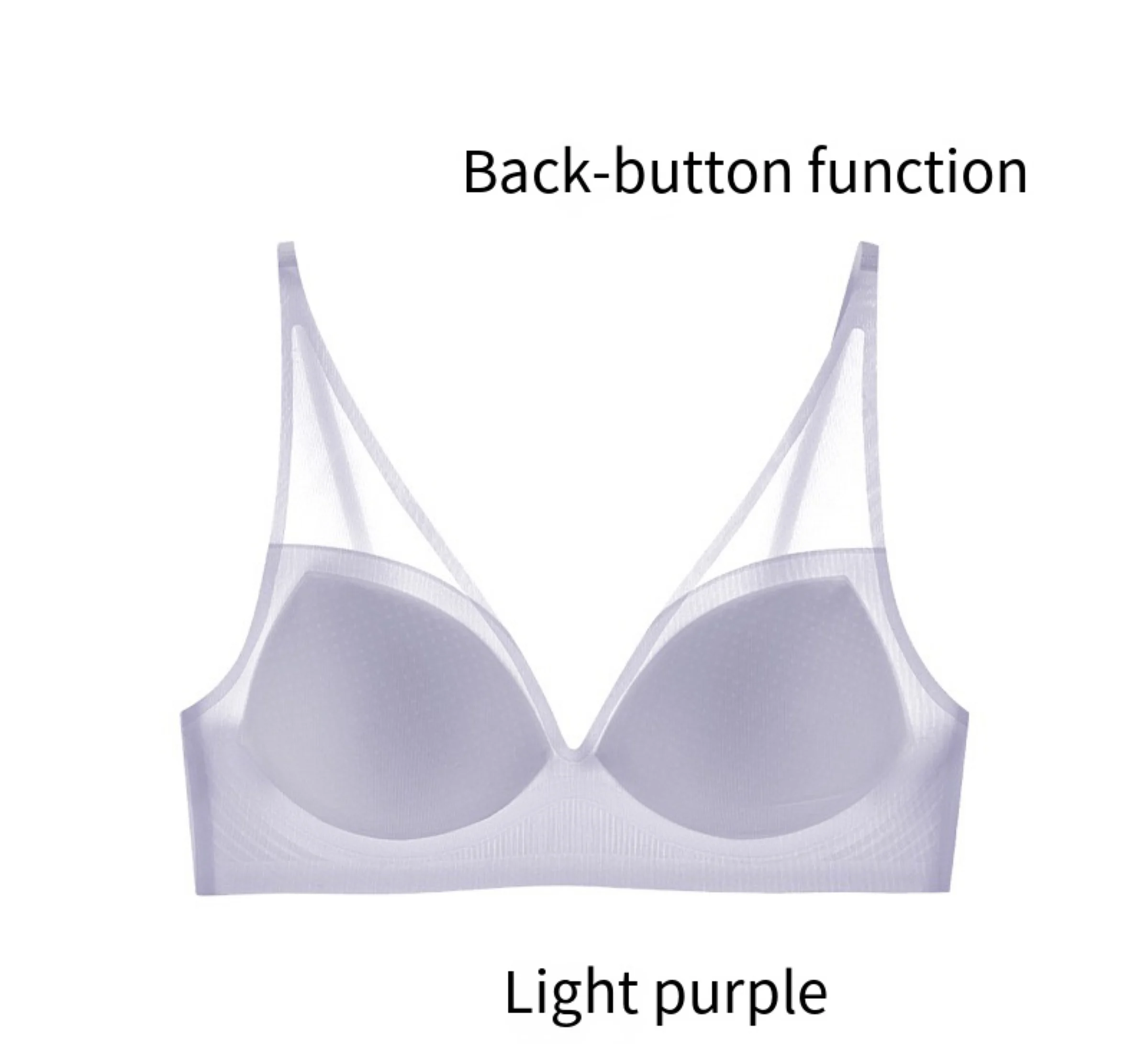 

KUCLUT10A antibacterial cool underwear women's seamless light and breathable bra bra small chest show large drop cup bra