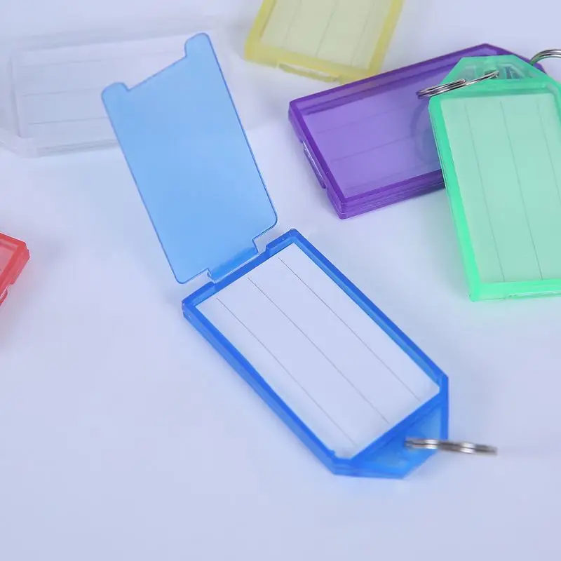20 Buah untuk Plastik Kreatif untuk Tag Kunci Jendela Label Transparan untuk Kunci