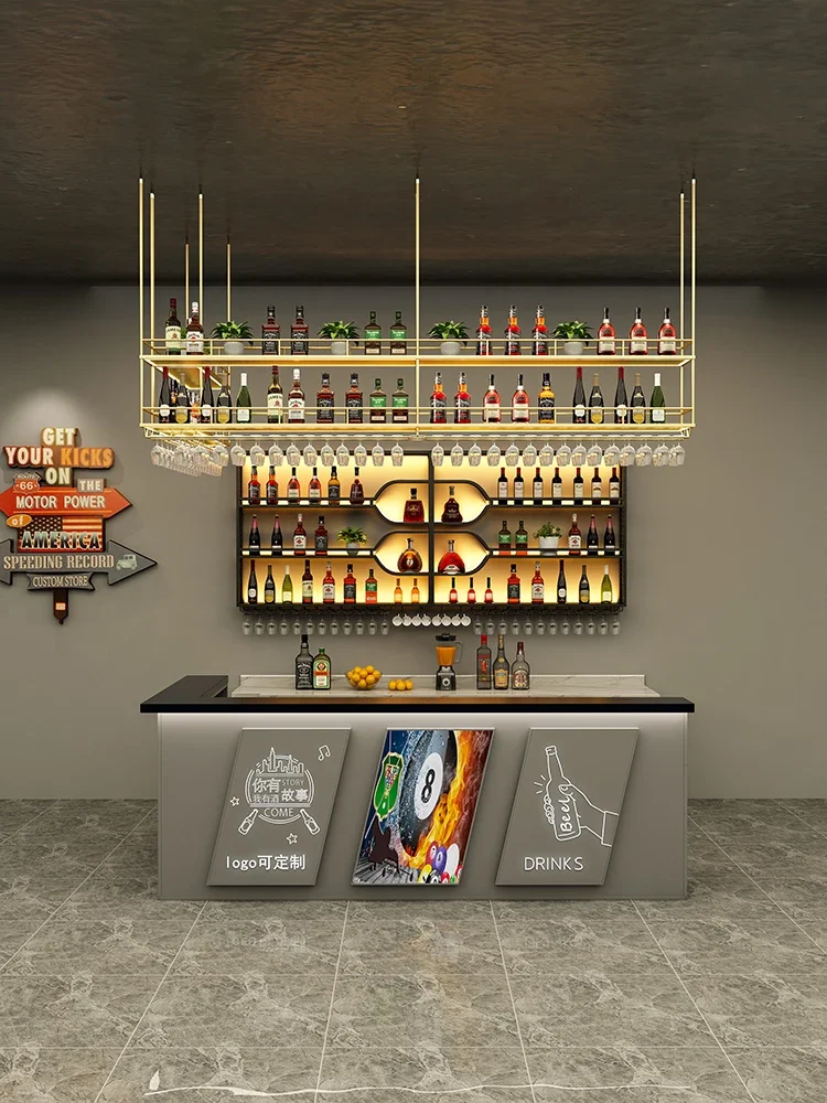 Industrial Style Bar Restaurant Tavern Reception Counter BBQ Billiards Hall checkout page