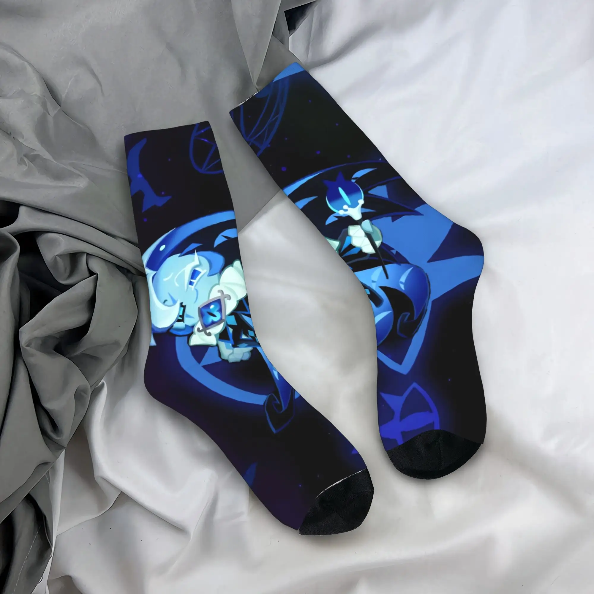 

Забавные осенне-зимние носки унисекс с принтом Shadow Milk Cookie, дышащие футбольные носки Cookie Run Kingdom