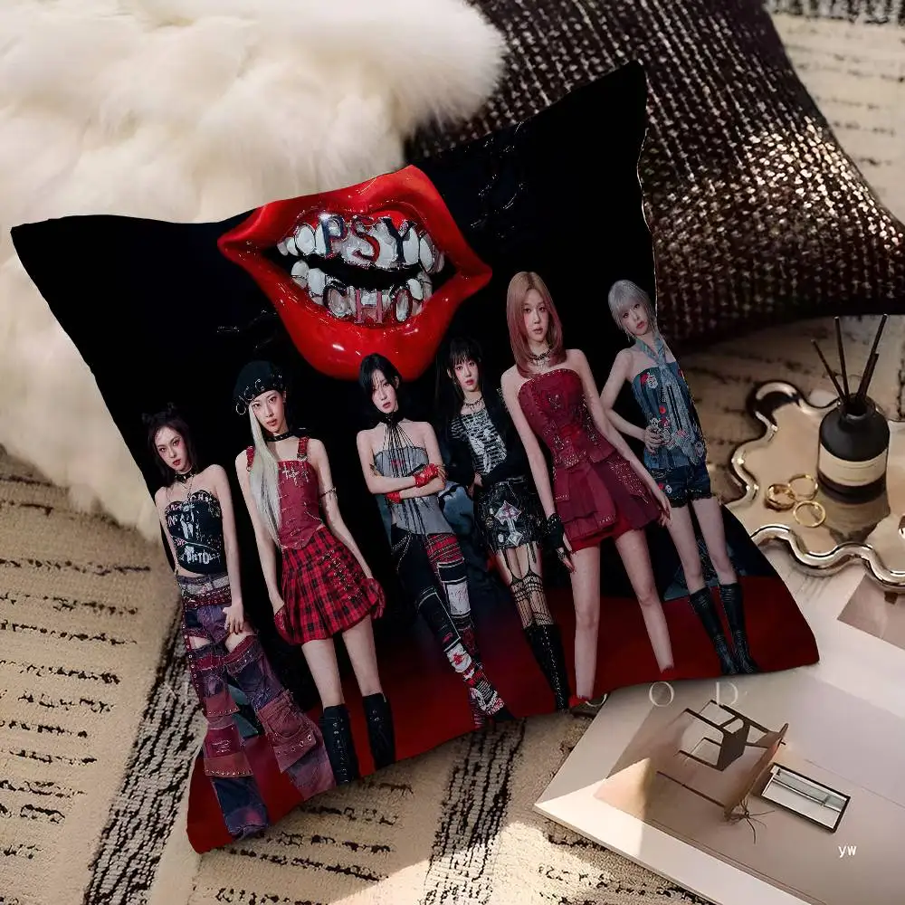 Popular Kpop Group B-Baby M-Monster Maple Design Cushion Cover Happy Autumn Harvest decor Holiday Decorati Pillow Cover