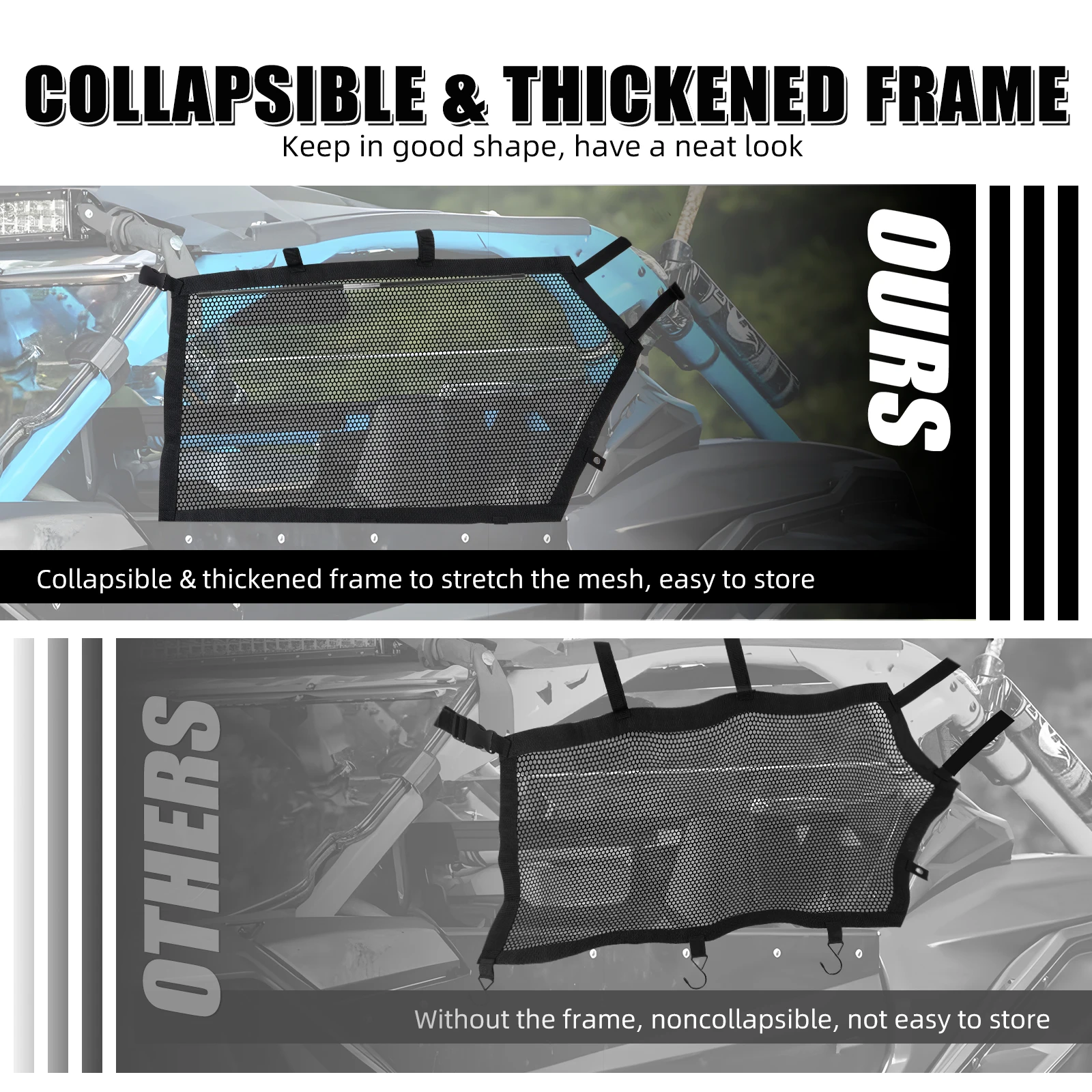 NICECNC For Can Am Maverick X3 Max R XMR Turbo DPS 2017-2022 Window Net UV-Resistant Nylon Thickened UTV Accessories