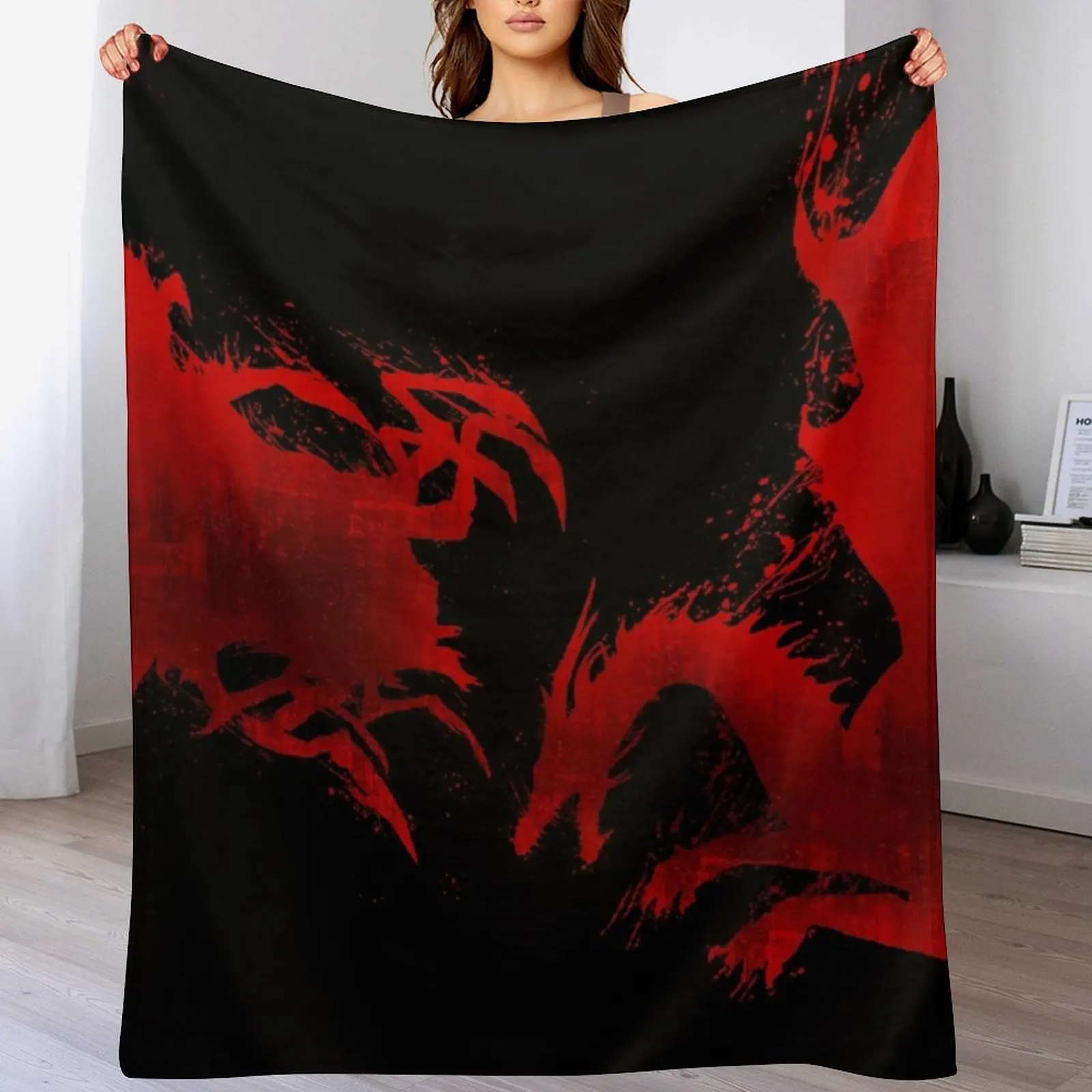 Dragon Age Origins: Awakening Blood Dragon V2 Throw Blanket blankets and throws Thermals For Travel Picnic Beach Blankets