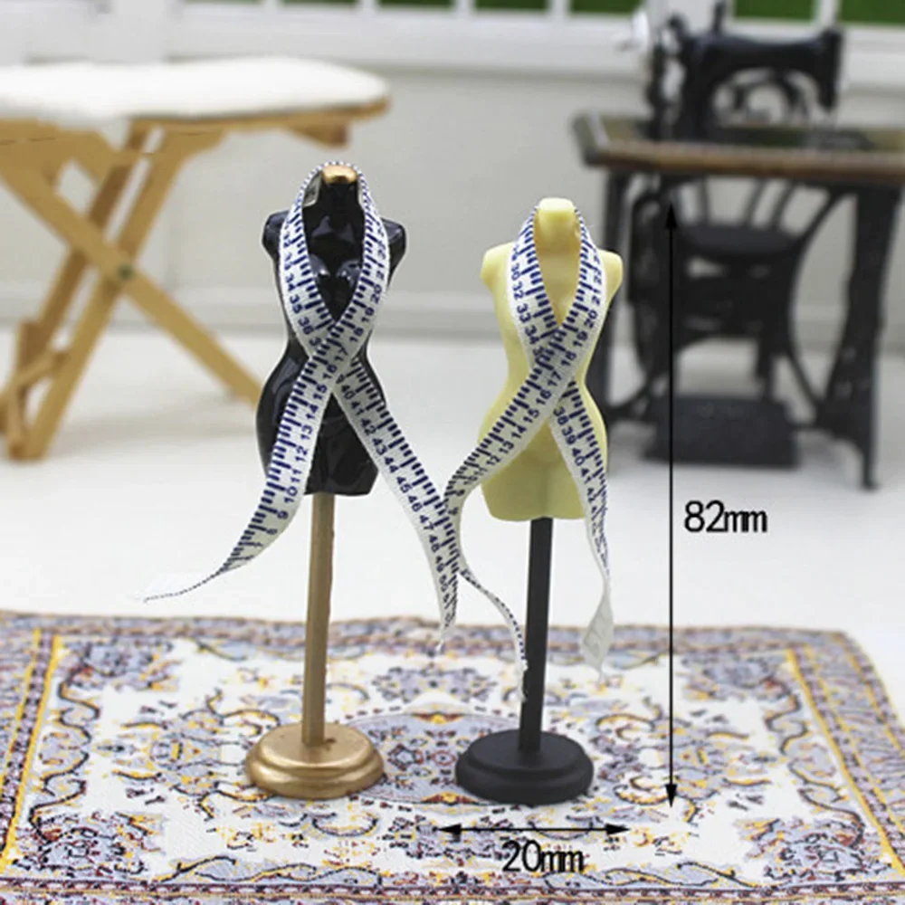 Juego de regla de maniquí de resina en miniatura para casa de muñecas, Mini vestido, modelo de juguete para casa de muñecas, accesorios de decoración ob11 bjd, 1/12