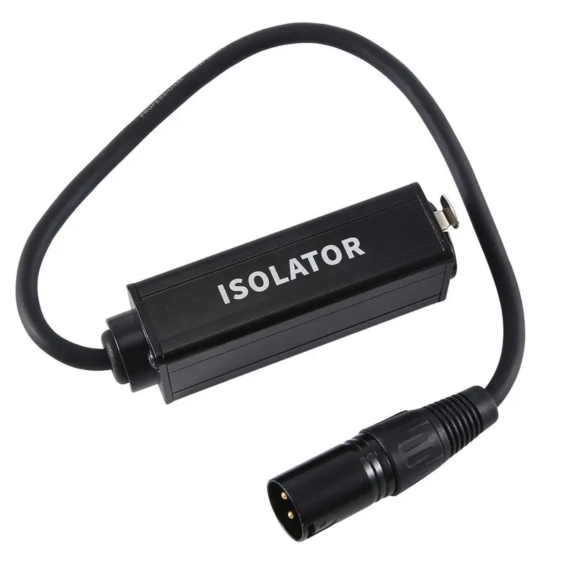 AED6-Audio Cable Isolator Noise Ground Loop Audio Isolator Current Sound Eliminates Noise Isolator XLR Eliminates, Female To Mal