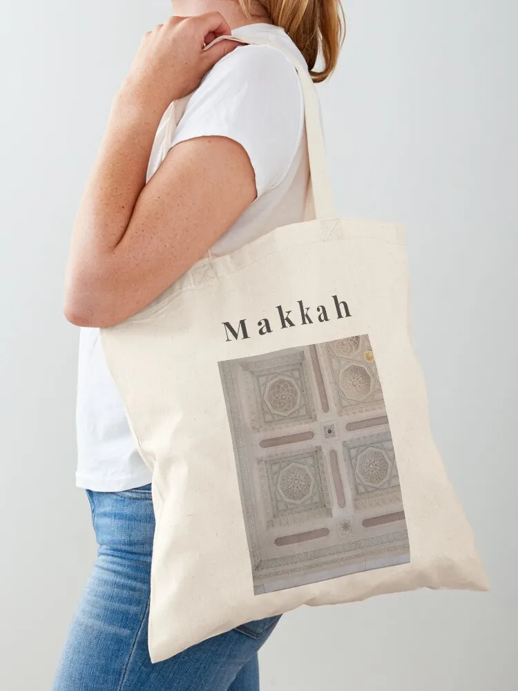 

Ceiling of the Great Mosque in Makkah Print Tote Bag Big bag women Shopper bag hand