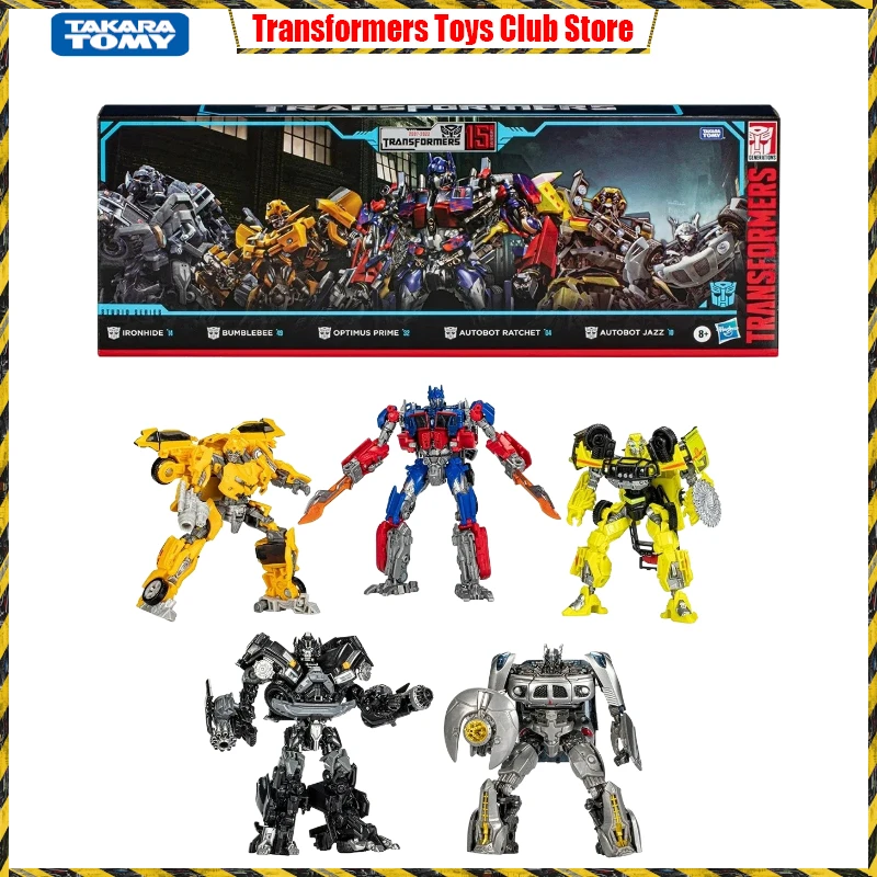 In Stock Takara Tomy Transformers Studio Series 15Th Anniversary Multipack Ironhide Bumblebee Optimus Prime Ratchet Jazz F3941