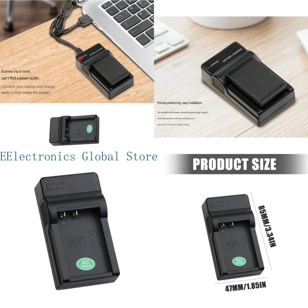 462B LPE17 Camera Battery Chargers USB Power Input  Single Slot Charging Hub for 850D RP 200D, Compactly Backup Chargers for