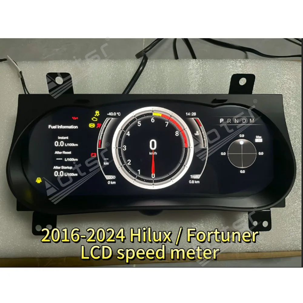 12.3’’ Digital Cluster Odometer Screen For Toyota Hilux 2016-2024 LCD Multimedia Player Dashboard Speed Meter Car Accessories