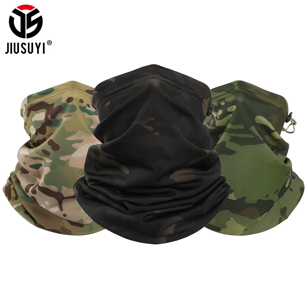 Camouflage Neck Gaiter Cover Tube Face Mask Sun Protection Scarf Hunting Hiking Fishing Headband Tactical Bandana