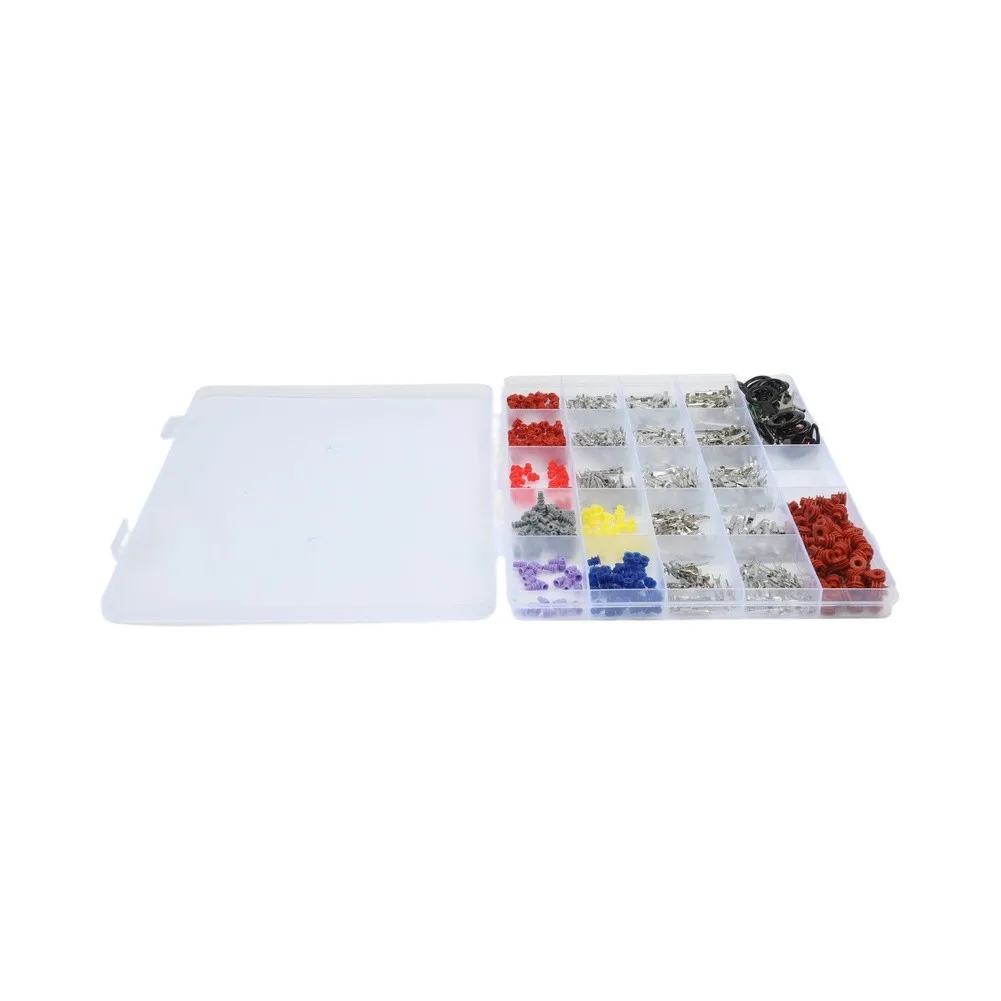 Automotive Connector Pins Set 567 pcs with Crimped Terminals in Storage Box for Various Vehicle and Machinery Electrical Systems