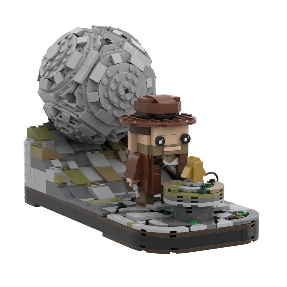 Klocki konstrukcyjne Indiana Jones: Ikoniczny model świątyni z ucieczką, idealny prezent dla miłośników filmów i dorosłych fanów.