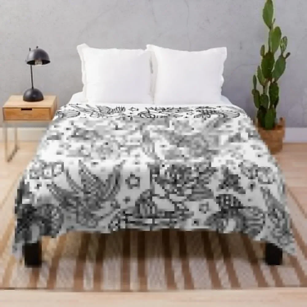 American Traditional Tattoo Flash Print Variant Throw Blanket Shaggy decorative Luxury Throw Bed covers Blankets