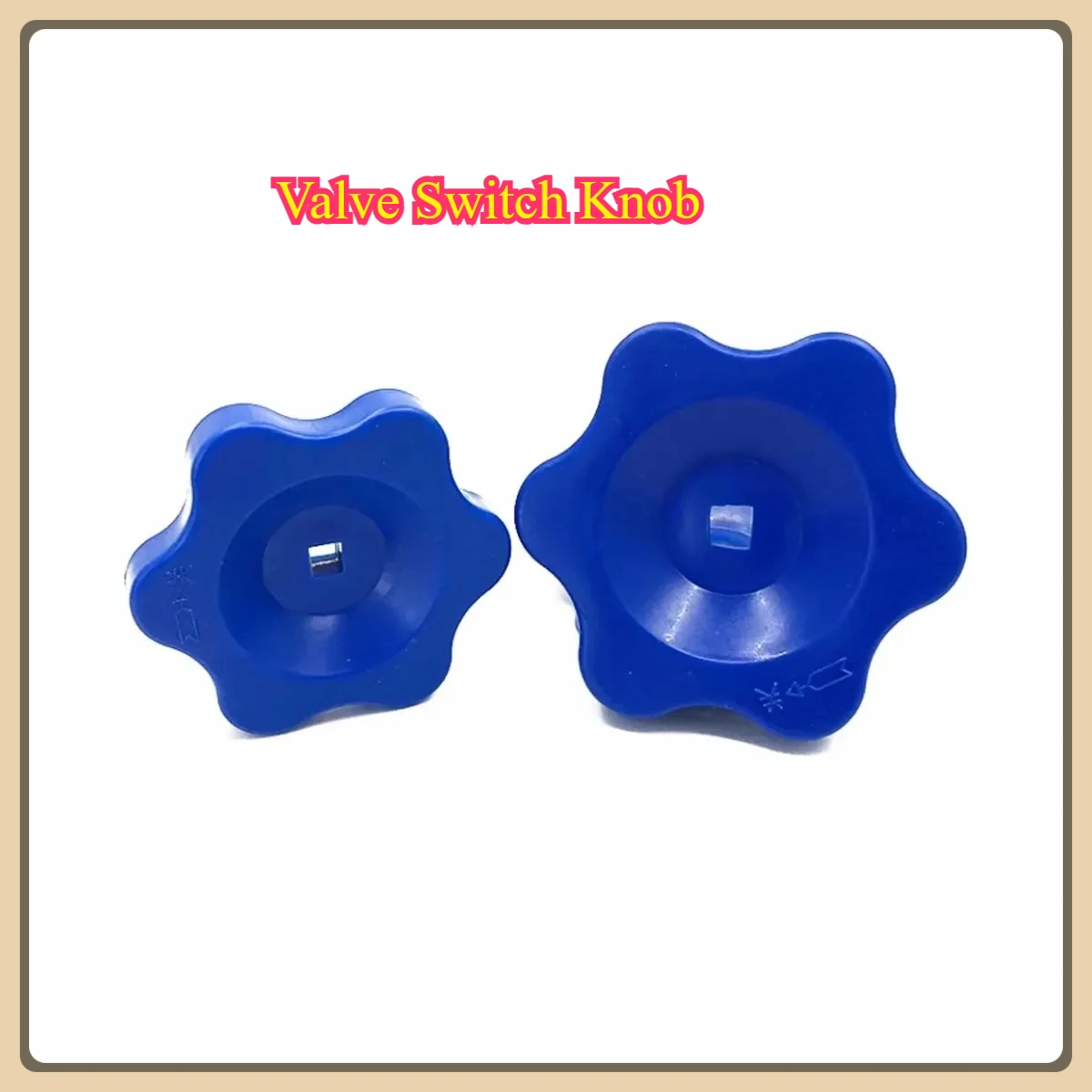 

Valve Switch Knob /Plum Blossom Shaped Square Hole Handle Hexagonal Star Shaped Blue Plastic Handle Handwheel 6*6 /8 * 8