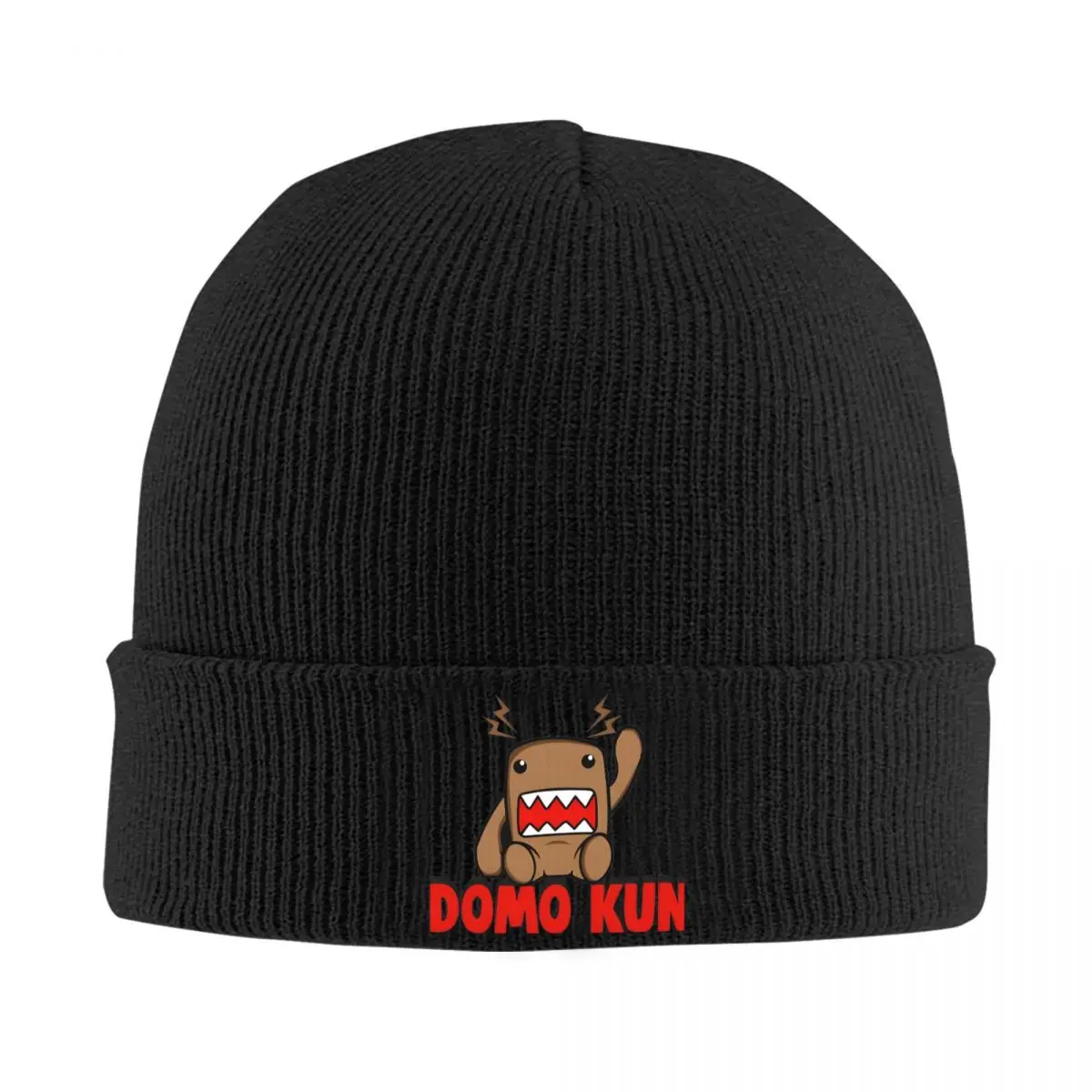 Domo Kun Rock Cartoon Hat Jesienno-zimowa czapka Ciepła czapka Unisex Akrylowa czapka z dzianiny