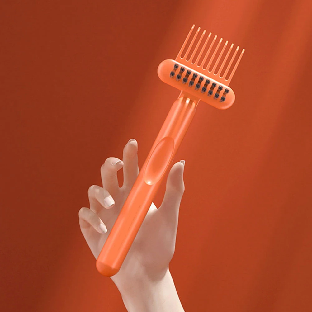 

3Pcs Multifunctional Comb Cleaning Brush Tool Set for Various Brushes Easy to Clean and Durable PP Material Orange Styling