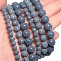 Fine Natural Blue Coral Round Stone Beads Loose Spacer Beads for Jewelry Making Handmade DIY Necklace Bracelet 6/8/10mm 15''