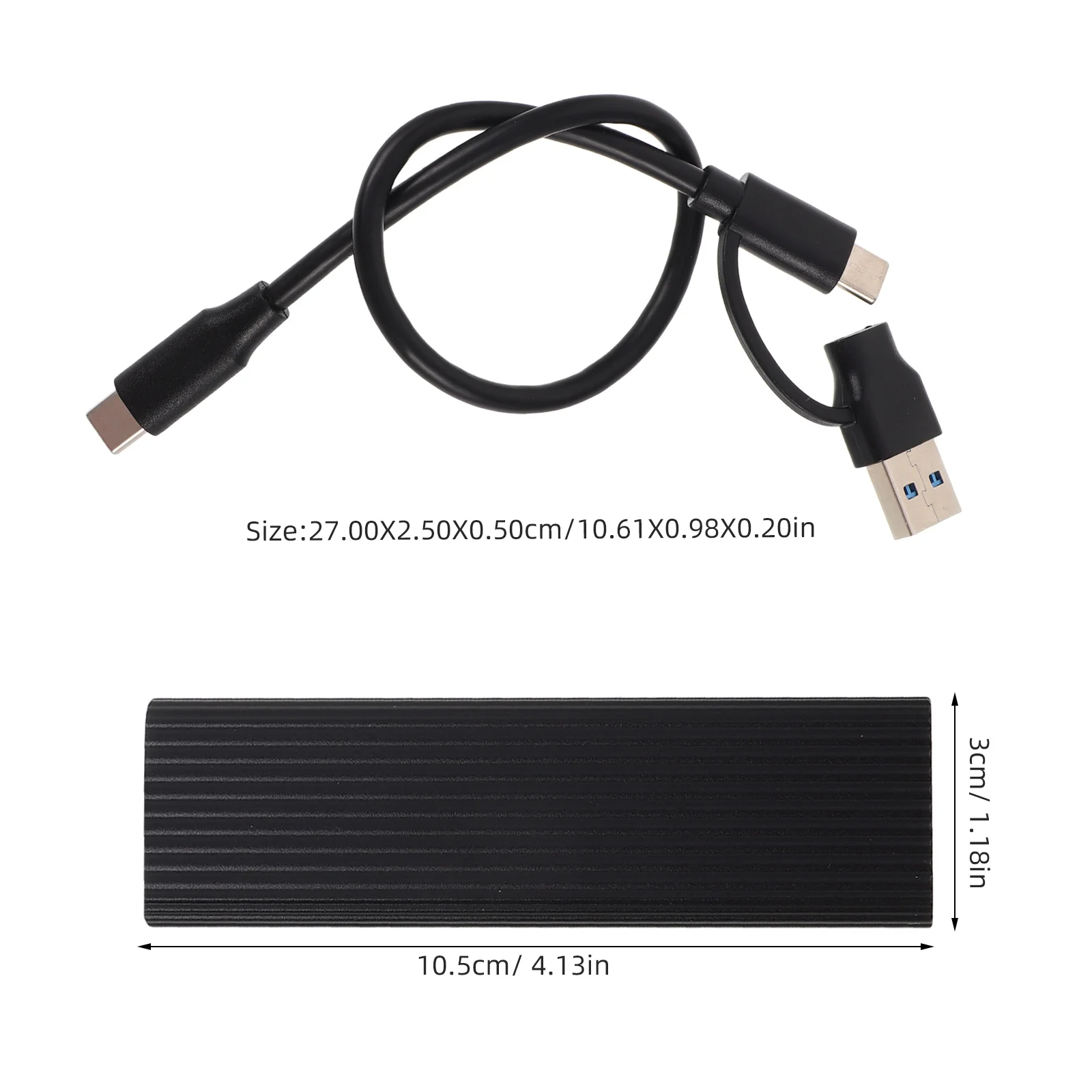 1 مجموعة Ssd الضميمة الألومنيوم حالة B + مفتاح نوع C Usb 3.1 محول محرك الحالة الصلبة الخارجية عالية السرعة المزدوج #3