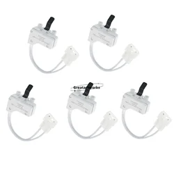 5pcs/set 3406109 Dryer Door Switch  Replacement Compatible with Whirlpool Kenmore Sears Maytag 3405100/3405101/3406100/ 3406101