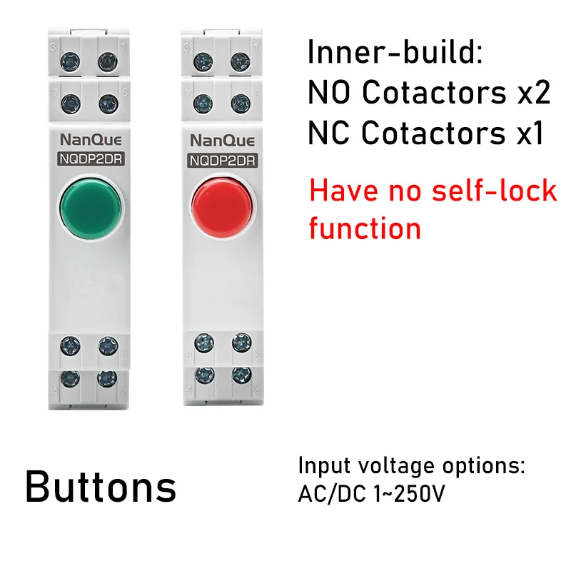 Din Rail Licht knopfsc halter AC DC 12V 24V 110V 220V 230V 1a 2a 5a 6a Motor Start Stopp Steuersc halter LED Anzeige Licht modul