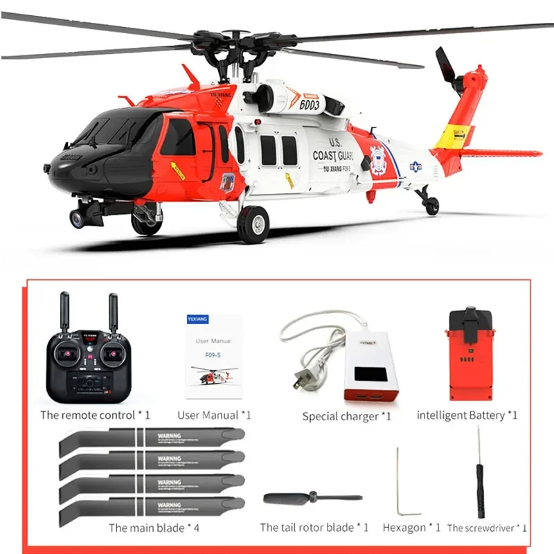 Yuxiang F09-s Intelligent Gps Black Eagle Uh60 Remote Control Helicopter Automatic Return Outdoor Rc Remote Control Toy