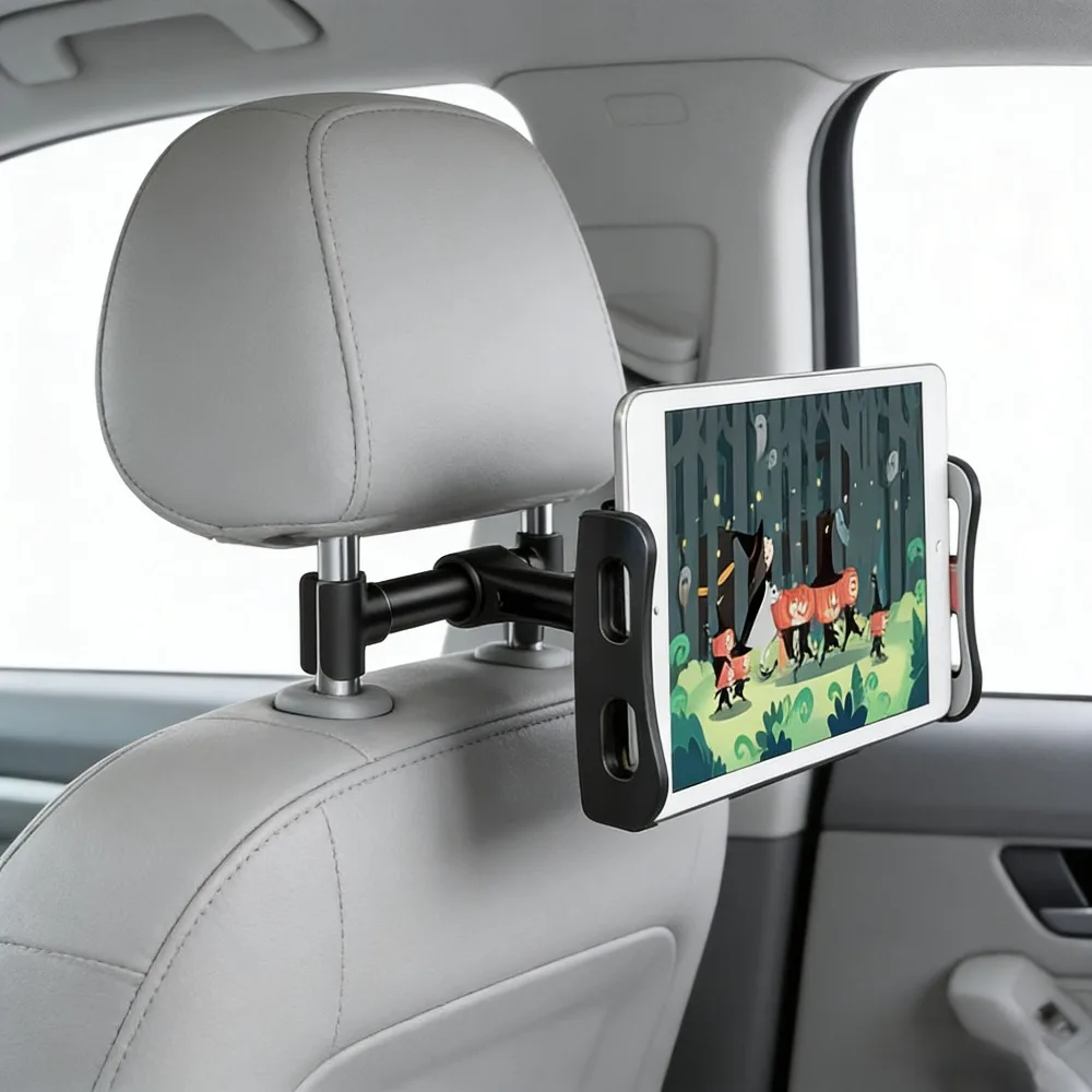 Universelle Auto-Rücksitz-Kopfstützenhalterung für iPad Air 1 2 4-11 Zoll 360° drehbarer Mini-Tablet-PC Auto-Handyhalter-Ständer