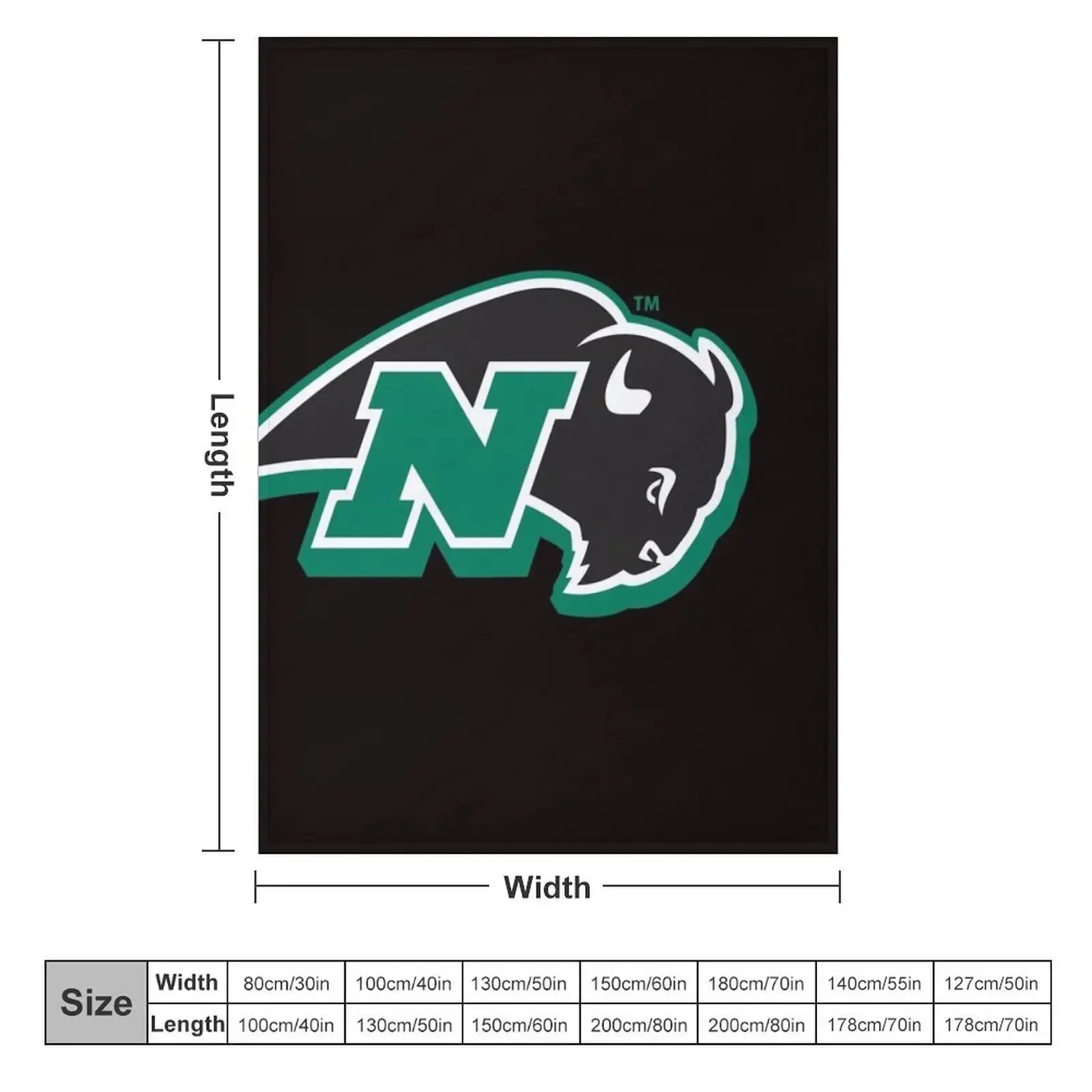 Nichols College Bison Throw Blanket Single anime Blankets For Bed Designers Blankets