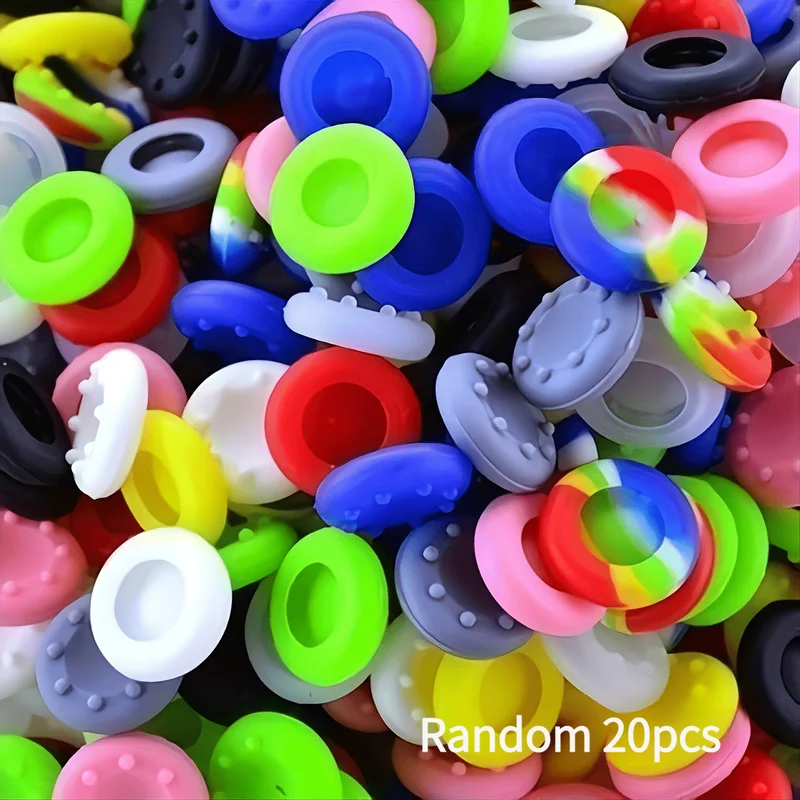 Random 20pcs Silicone Catlike Joystick Thumb Stick Grip Cap for PS Xbox Hometop Console