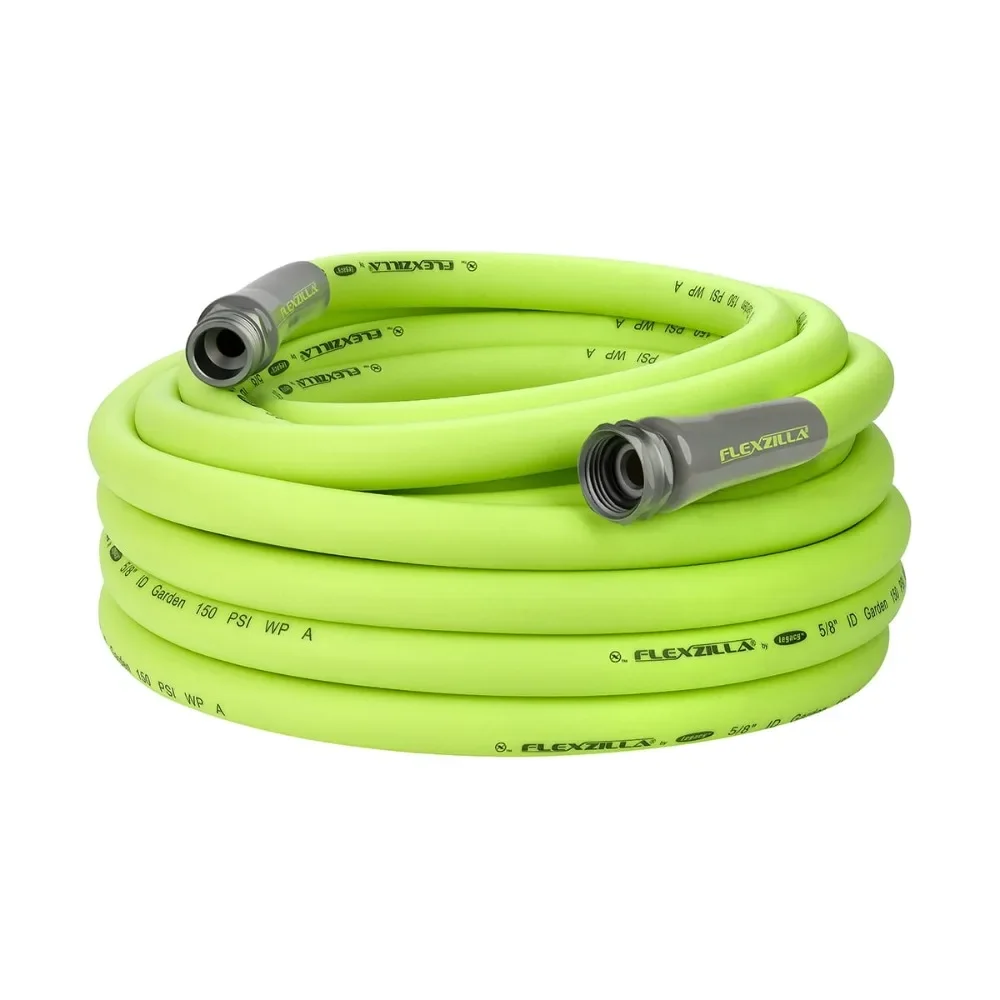 

Garden Hose Flexible Hybrid Polymer 5/8" X 50' Lightweight and Easy To Handle Tangle Resistant Tangle Proof