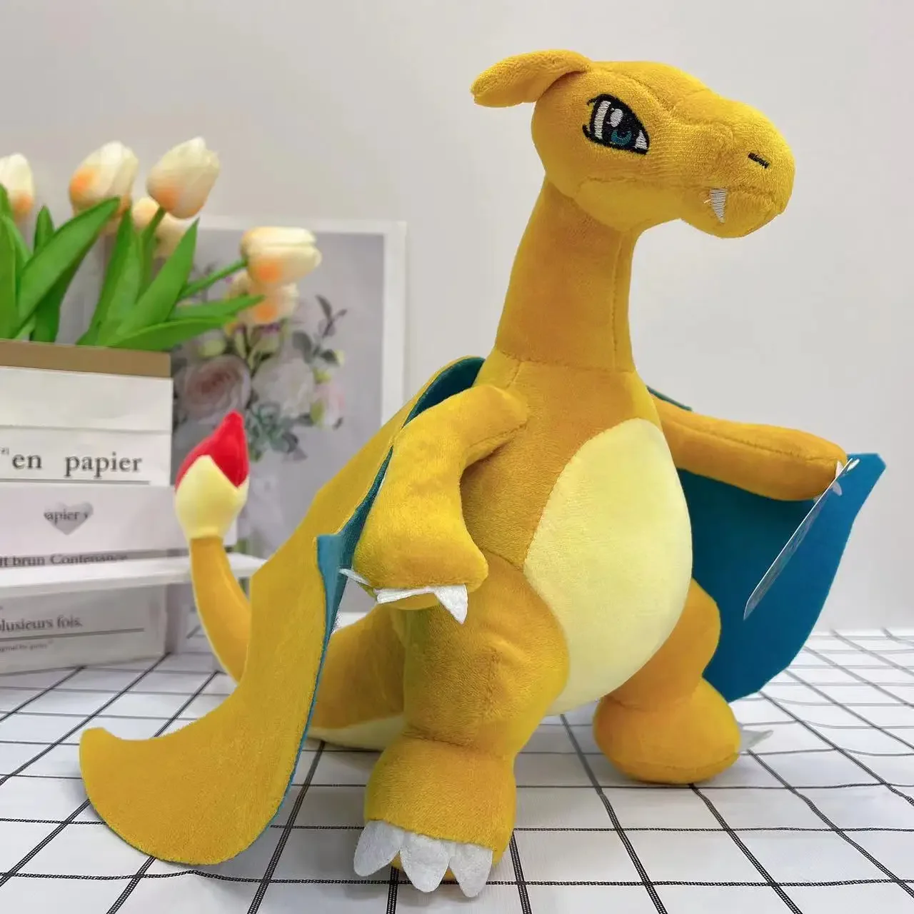 Megacarizard Peluche de dragón, juguete de peluche, 23CM, regalo de cumpleaños, 10 unidades por lote