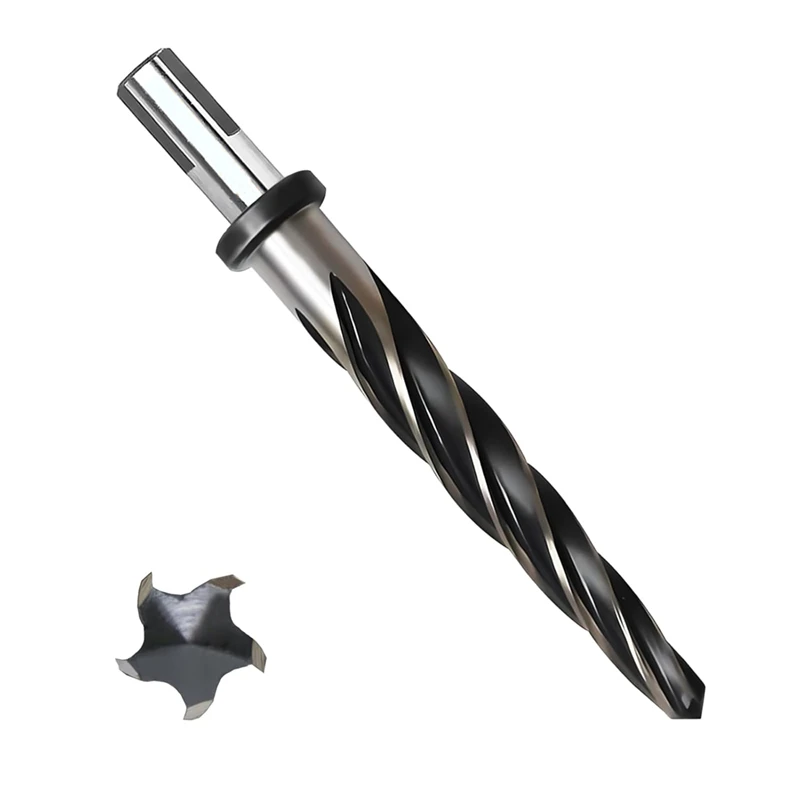 9/16Inch Steel Reamer, M2 HSS Conical Reamer For Steel, Alloy, Wood, Plastic Alignment, Large Hole - 5 Spiral Flutes