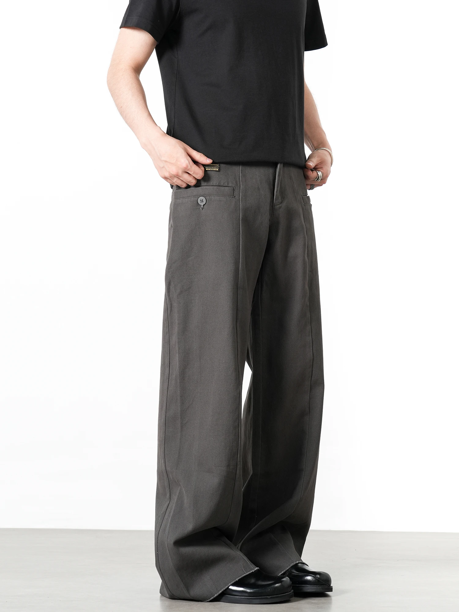 

Рабочие брюки в американском стиле ретро, свободные прямые брюки CleanFit для мужчин и женщин, повседневные брюки Rain EDM, прямые джинсы