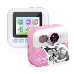 Children 1080P HD Digital Camera Toy Instant Print for Kids Thermal Print Camera Instant Print Photo Video With Puzzle Game Gift