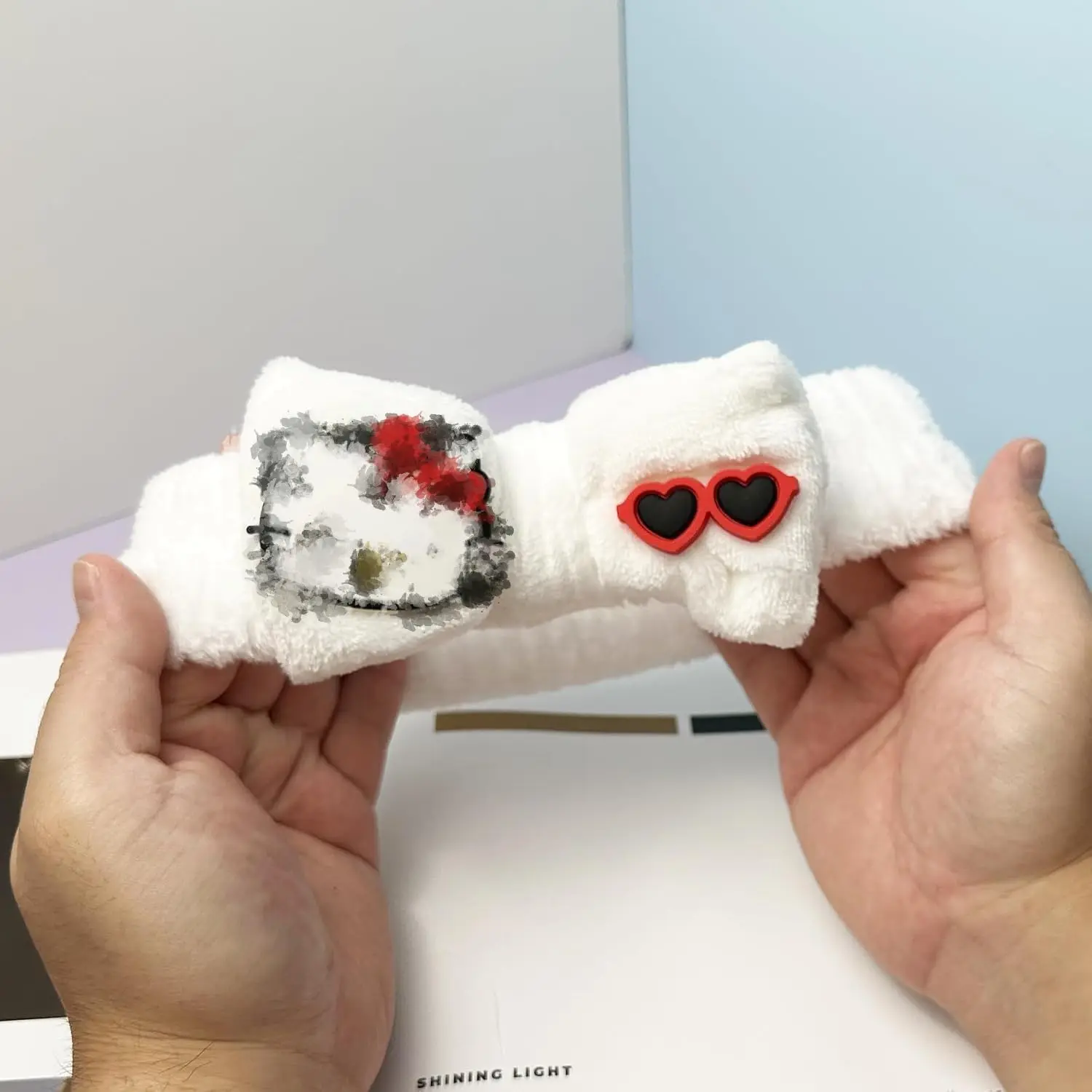 Kawaii 8-delige make-upborstel met opbergemmer en hoofdband, cosmetische make-upborstelset Professionele gereedschapsset Borstelset Beste Gi