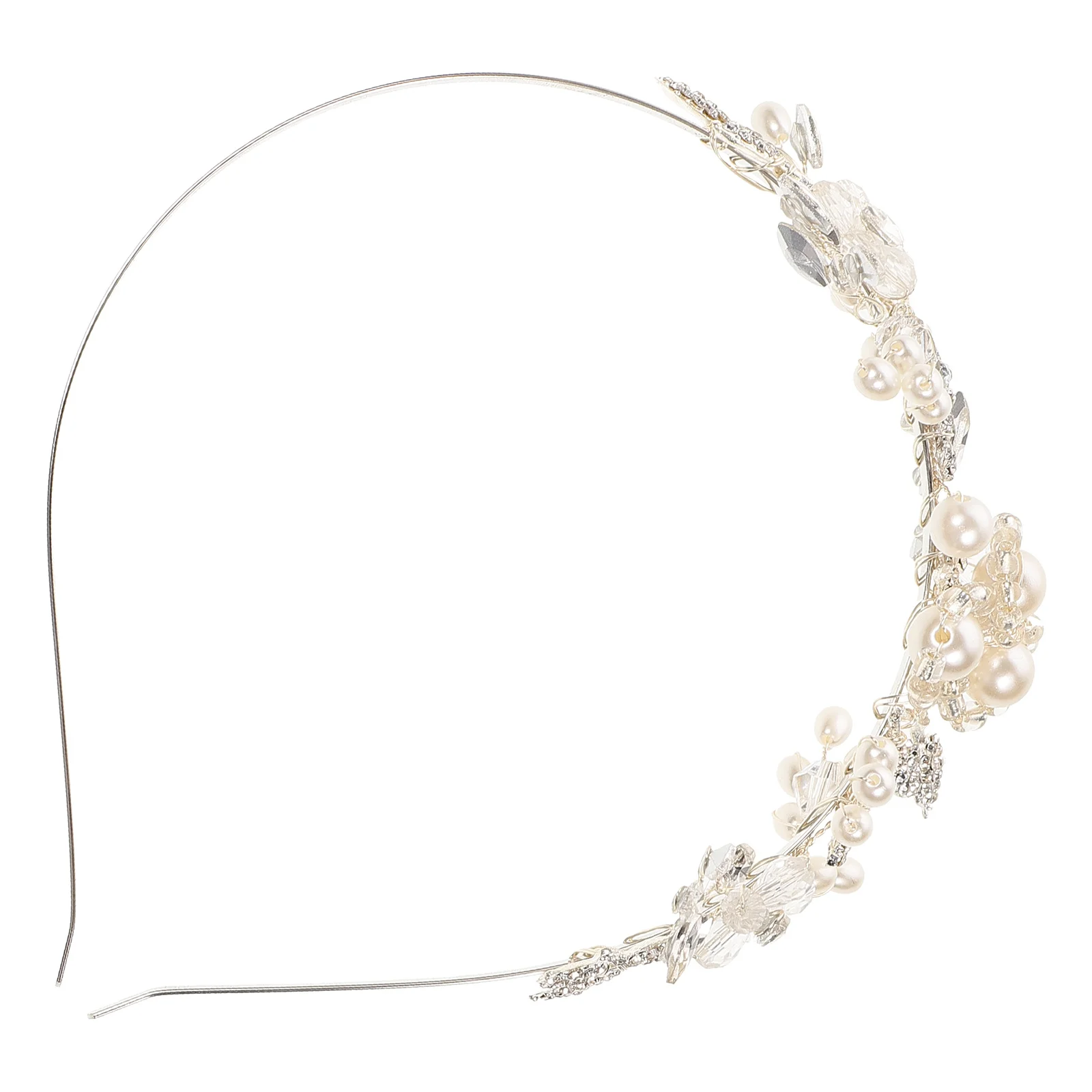 

1Pcs Wedding Bridal Headpiece Pearl Hairband Flower Design Headdress for Bride Photo Shoot Party Bridal Hair Accessories