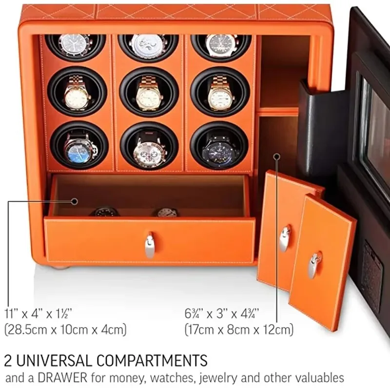 Watch Winder Intelligent Safe Box Automatic Watch Steel Storage Box 6/9/12 Watches & Jewelry Storage Cabinet