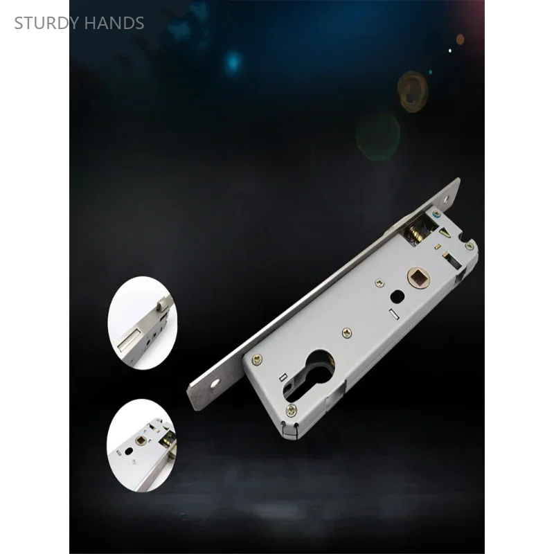 1 set of thickened stainless steel 85 * 35/30/25/20 series lock plastic steel aluminum alloy flat door lock body Excluding keys