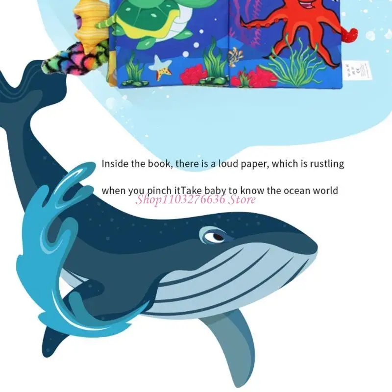 R6FD Sách Tương Tác Vui Nhộn Cho Bé Với Sách Vải Hình Động Vật Hoạt Hình Cho Trẻ Sơ Sinh & Trẻ Sơ Sinh 1 Tuổi Đồ Dùng Giáo Dục