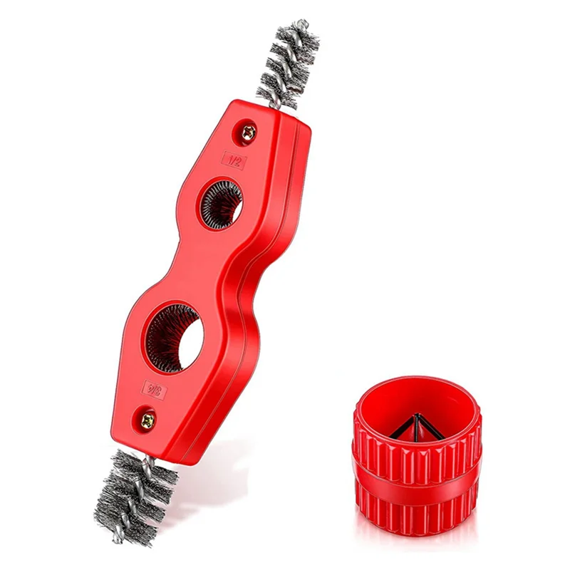 ABGR-4-In-1 Battery Brush Pipe Cleaner Set Pipe Cleaner Deburring Pipe Chamfering Tool Set Pipe Cleaner Set