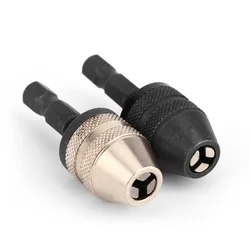 Portabrocas sin llave para taladro eléctrico, herramienta de conversión de 0,3-3,6mm, adaptador de cambio rápido de vástago hexagonal de 1/4