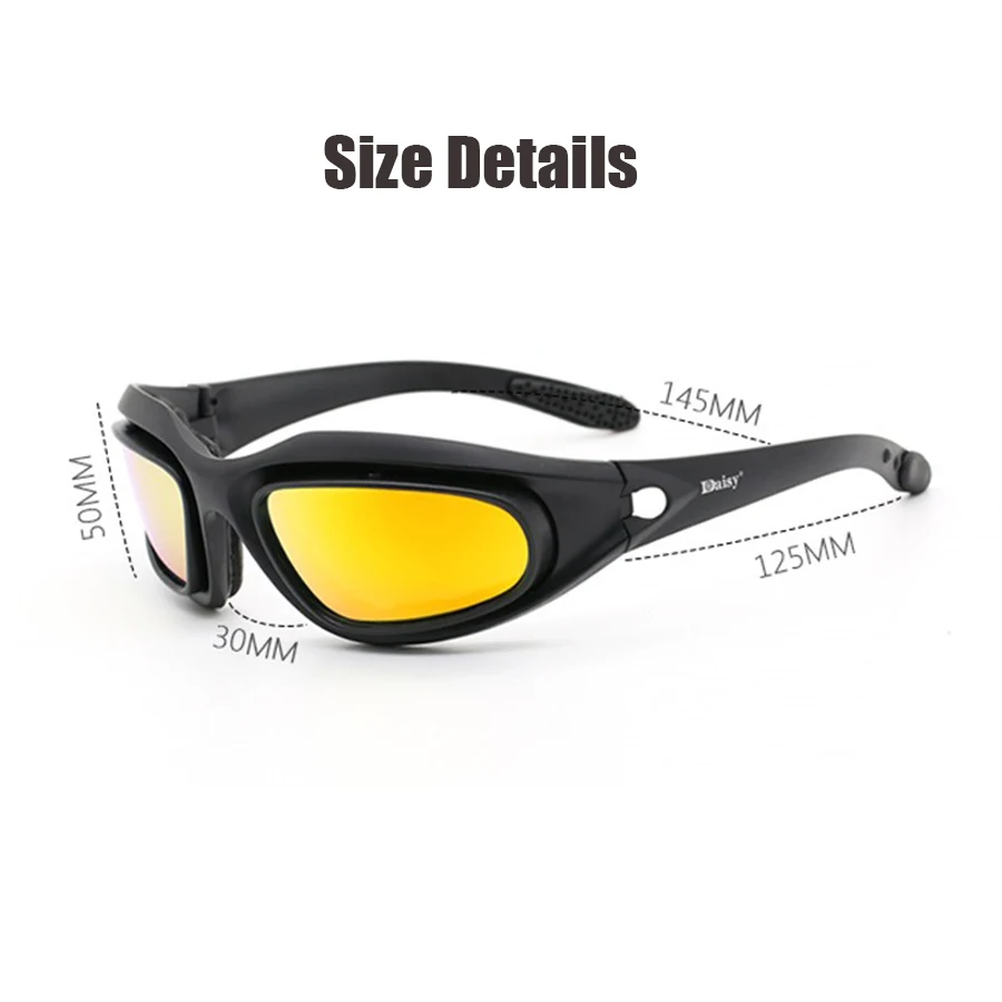 Daisy C5 glasses Men Military polarized Sunglasses Bullet-proof airsoft shooting Gafas smoke lens Motorcycle Cycling Goggles