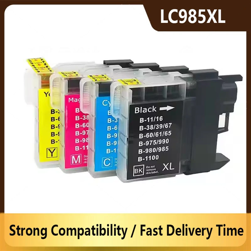 

For Brother LC985 LC-985 Ink Cartridges for DCP-J140W 145C 165C 195C 197C 383C 385C 390CN MFC-J265W J410 J415W J220 Printer